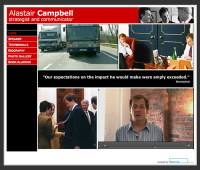 Alastair Campbell Speaker - fullpage view