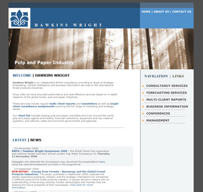 hawkins wright - web page view